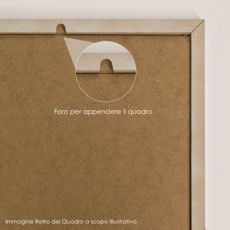 Lupia - Set 4 Quadri su Ceramica BOTANY, Cornice Shabby Modern White, Decorazione Parete, Arte Visiva e Tattile, Ideale per Soggiorno, Camera, Ufficio, 18x18 cm o 29x29 cm, Made in Italy 18x18 cm