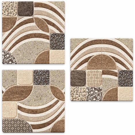 Lupia - SOTTOTUTTO Quadrato Collezione LEAVES TILES Set assortito Sottobicchiere, Sottopiatto o Sottopentola, segnaposto, bomboniera in legno decorato con stampa 108 pz 10x10 cm sotto bicchieri