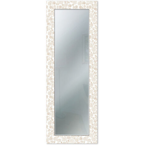Lupia - Specchio da Parete Lungo MIRROR FANTASY KLIMT BROWN 44x127 cm, Design Moderno, Ideale per Ingresso e Soggiorno, Cornice Stampata, Adatto per Camera da Letto, Marrone