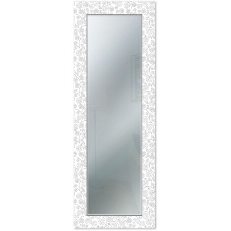 Lupia - Specchio da Parete Lungo MIRROR FANTASY KLIMT GREY 44x127 cm, Design Moderno, Ideale per Camera da Letto, Soggiorno, Ingresso, Cornice Stampata Legno, Appendibile Verticale/Orizzontale