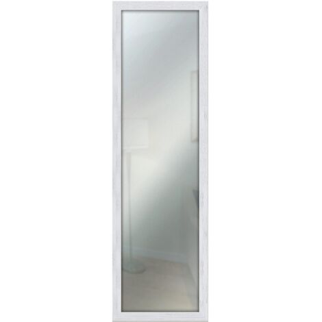 Lupia - Specchio da parete MIRROR SHABBY CHIC 38x121 cm colore Bianco, specchiera per camera da letto, soggiorno, ingresso, verticale o orizzontale