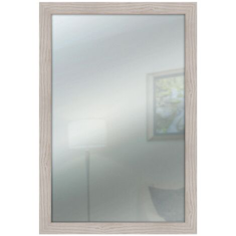 Lupia - Specchio da parete MIRROR SHABBY CHIC 40x65 cm colore Beige, specchiera per camera da letto, soggiorno, ingresso, verticale o orizzontale