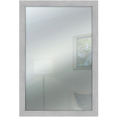 Lupia - Specchio da parete MIRROR SHABBY CHIC 40x65 cm colore Grigio, specchiera per camera da letto, soggiorno, ingresso, verticale o orizzontale
