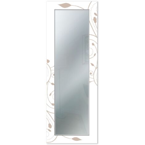 Lupia - Specchio da Parete Moderno, MIRROR FANTASY STELI BROWN, Cornice Legno Stampata, Ideale per Ingressi e Camere, Specchio da Pavimento Marrone, 44x127 cm, Vetro