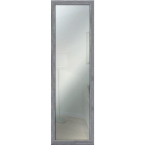 Lupia Specchio da parete Shabby Chic 38x121 cm, specchiera per camera da letto, soggiorno, ingresso, verticale o orizzontale Grigio