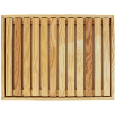 Lupia - Tagliapane in Legno, Griglia Removibile per Raccogliere Briciole, Perfetto per Pane, Focacce e Pizze, Fatto in Italia, Legno, 30x30 cm