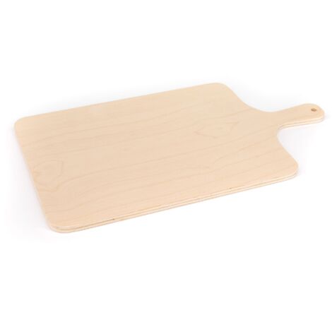 Lupia - Tagliere da Cucina in Legno di Betulla, Manico Ergonomico, Bordo Arrotondato per Facile Trasporto, Adatto per Pane, Pizza, Dolci e Aperitivi, Made in Italy, 23,5x40 cm