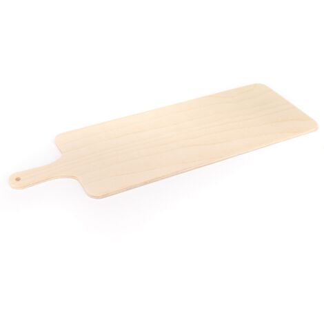 Lupia - Tagliere da Cucina LIGHT in Legno di Betulla 16,8x48 cm, Manico Ergonomico, Ideale per Pane e Pizza, Vassoio per Aperitivo, Realizzato in Italia