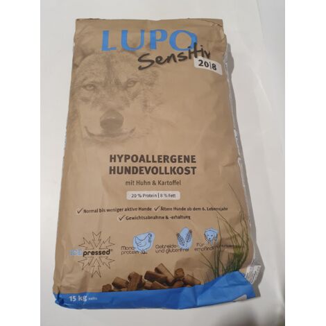 LUPO - Alimentation chiens Sensitiv 20/8 - Poulet et Pomme de terre - Hypoallergénique sans céréales - Voir photos