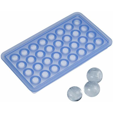 Lurch 10435-Stampo per ghiaccioli a Forma sferica da Ø 20 mm, Colore: Blu Ghiaccio, Silicone, 2