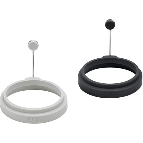 Lurch 70271 - Set di 2 stampi per uova rotondi, 100% senza BPA, in silicone platinico, colore: grigio chiaro