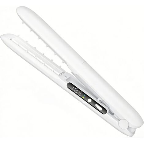 Lurrow Lisseur Sans Fil, Mini De Voyage Lisseur cheveux, Lisseur à Panneaux En Céramique, Lisser Rechargeable Portable à Double Alimentation, Affichage Numérique De La Température, Chauffe Rapide