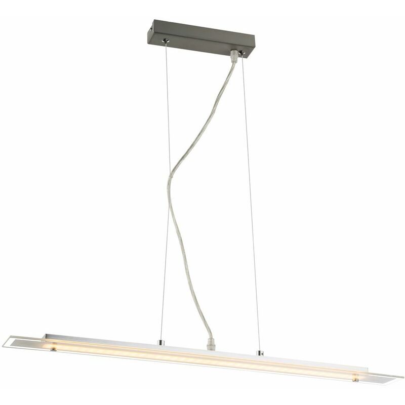 Image of Lampada a sospensione lampada a sospensione lampada a sospensione lampada a sospensione lampada da tavolo da pranzo, vetro smerigliato argento, 1x
