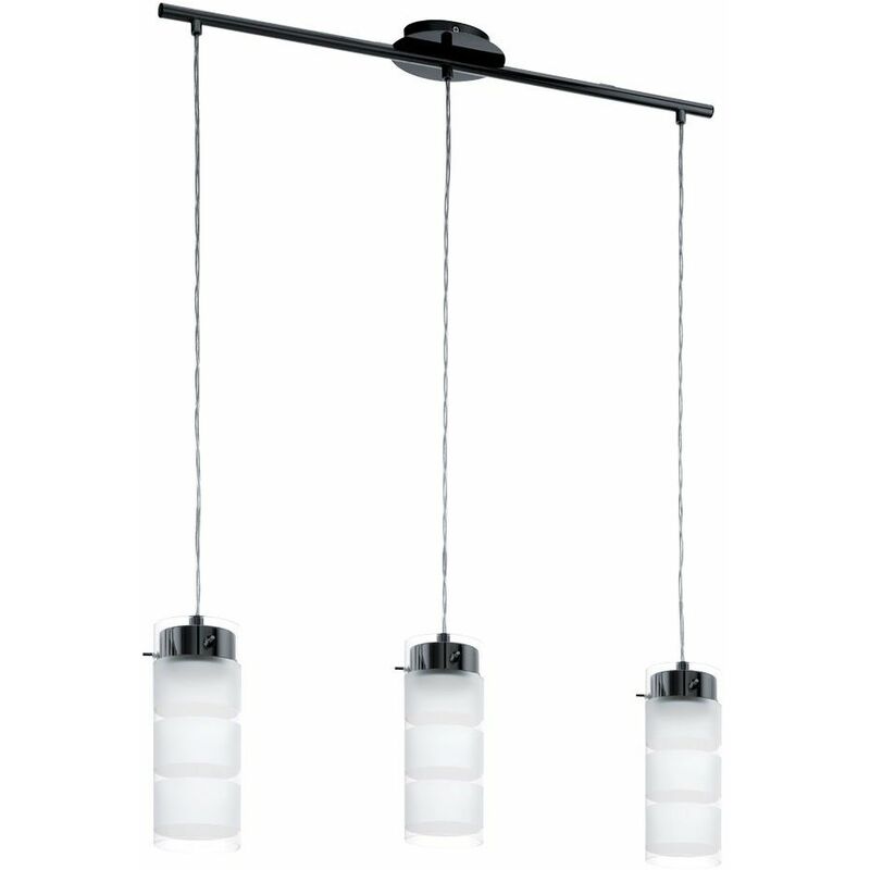 Image of Lampada a sospensione, lampada da tavolo da pranzo, lampada a sospensione, 3 lampadine, lampada da cucina a led, vetro smerigliato, l 72 cm Eglo 93904