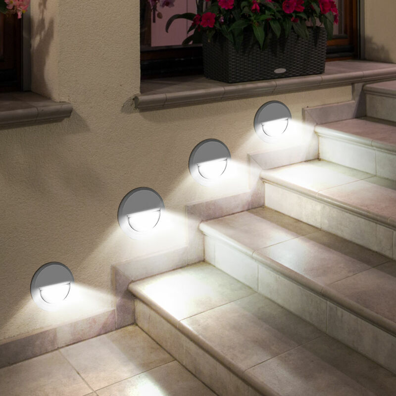 Set di 4 applique da parete a led lampade da