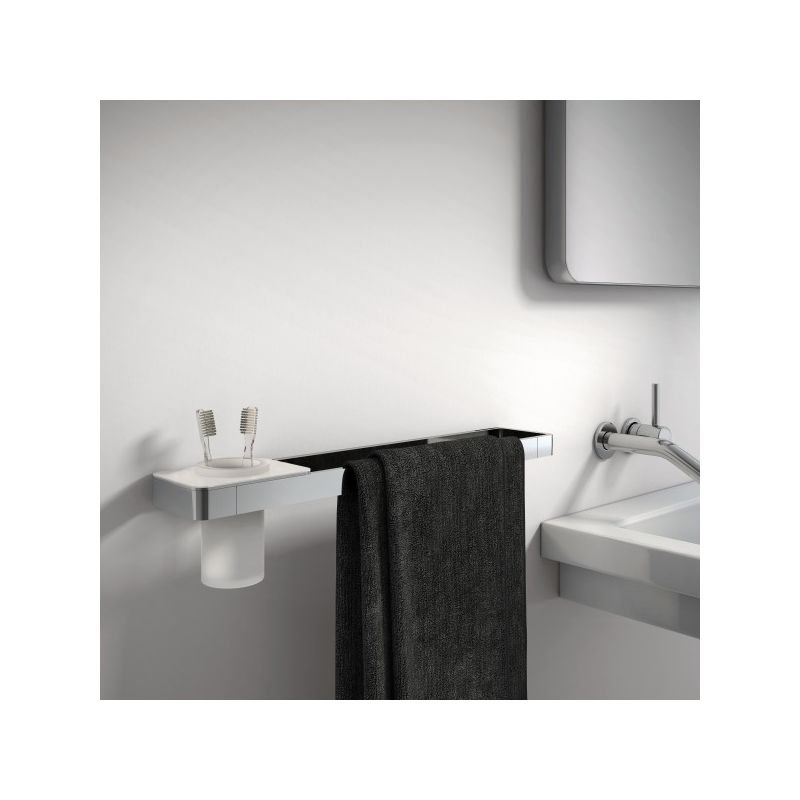 Porta Asciugamani Bidet Con Mensola.Lussuoso Porta Asciugamani Sdlhh45 Serie Linear Bicchiere Porta Spazzolino Dispenser Sapone Liquido Mensola Opzionali Senza Accessori