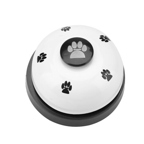 Lustige interaktive Glocke für Hunde und Katzen - Robustes Spielzeug in Cartoonform (Weiß)