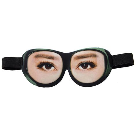 Lustige Schlafmaske (Damenaugen), lichtundurchlässige Gesichtsmaske mit kostenloser Reisetasche