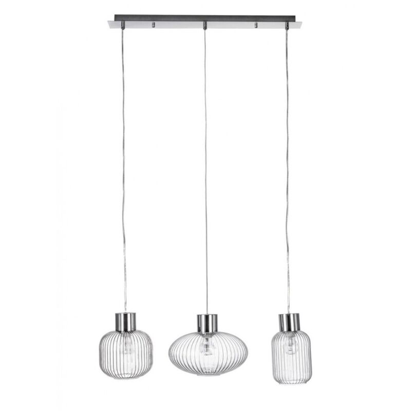 Lustre 3 lumières transparent 85x30x120h