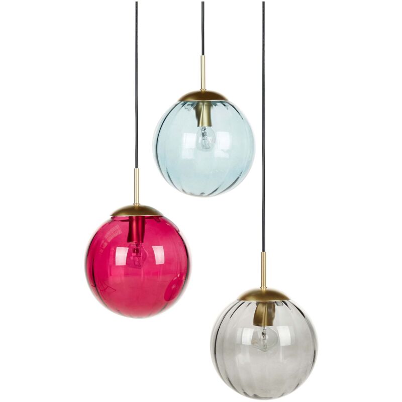 Beliani - Lustre à 3 Emplacements d'Ampoule en Métal Multicolore Elégant Kangaroo