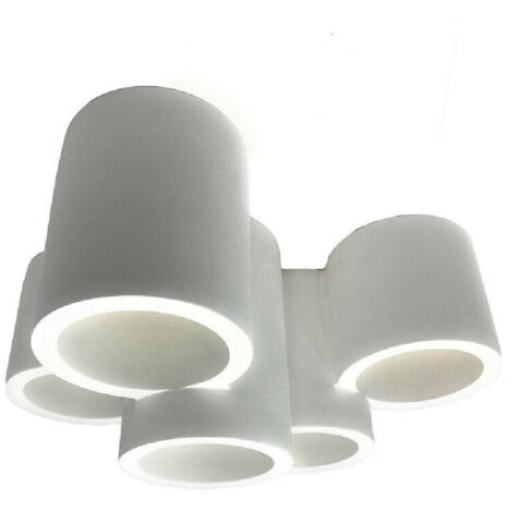 Lustre à 5 Cylindres En Plâtre à Peindre Plafonnier Gu10 Gs-c07