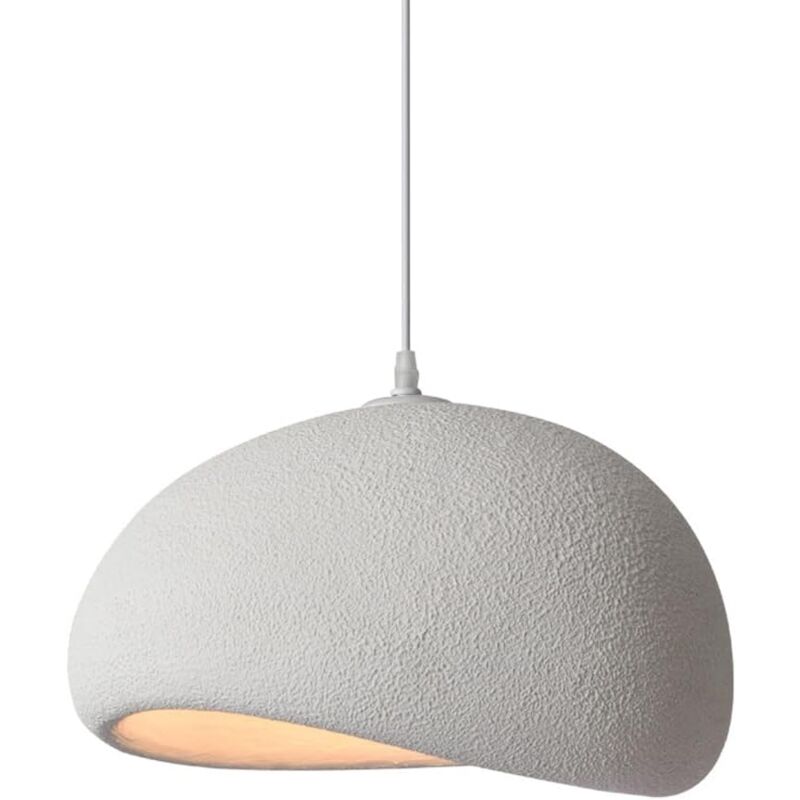 Ineasicer - Lustre à abat-jour en pierre simulée de style japonais Wabi-sabi Lampes à suspension en résine à lumière naturelle Éclairage suspendu à