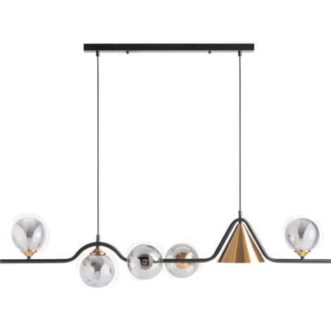lustre art déco en cristal fumé gris raffinement contemporain - Gris cristal fumé élégant