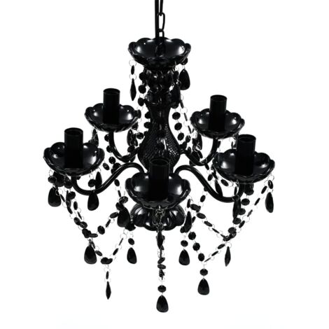 Lustre en Cristal 5 Ampoules Plafonnier Lampe de Plafond Multicolore vidaXL