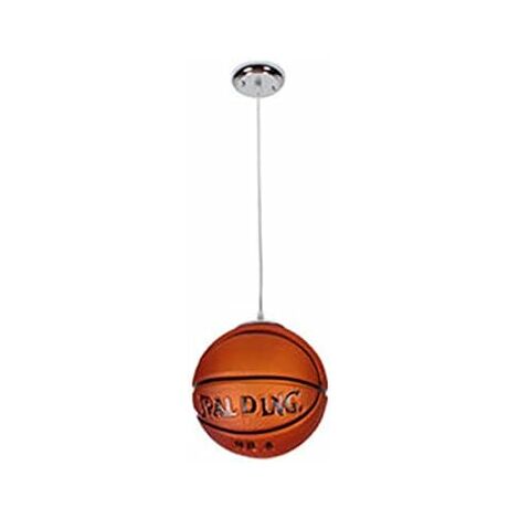 Lustre Basketball Lustre Chambre D'enfants Lustre Personnalité Lustre Créatif E27 Basket-ball Football Plafond Lustre Salon Salle à Manger Chambre éclairage Chaud (sans Ampoule)