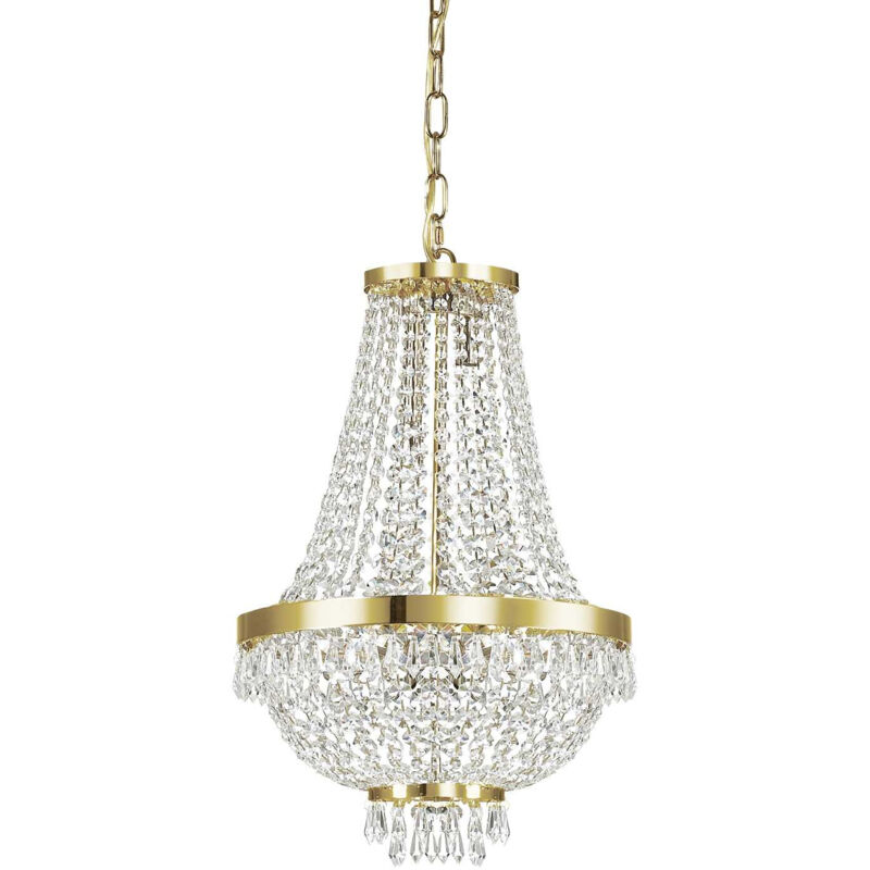 Ideal Lux - Caesar - Lustre en cristal à 6 ampoules au fini doré, G9 Ideal Lux - Caesar - Lustre en cristal à 6 ampoules au fini doré, G9