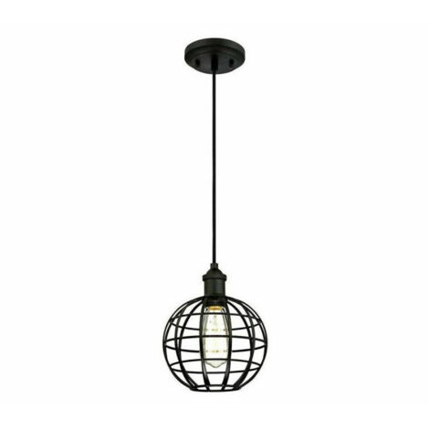 Lustre Cage Métal Industriel Retro E27 Pendentif Vintage Ty004