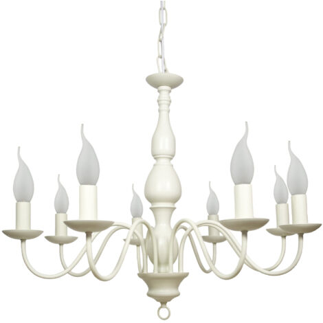 Lustre Candellux Bellagio crème métal 8xE14 Ø74cm