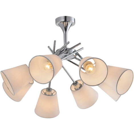 Lustre Candellux VOX 38-70647 chrome, tissu, 8xE14