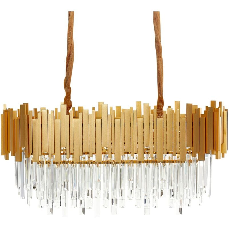 Beliani - Lustre Classique Éclairage Suspendu Aluminium avec Cristaux Doré Garcia