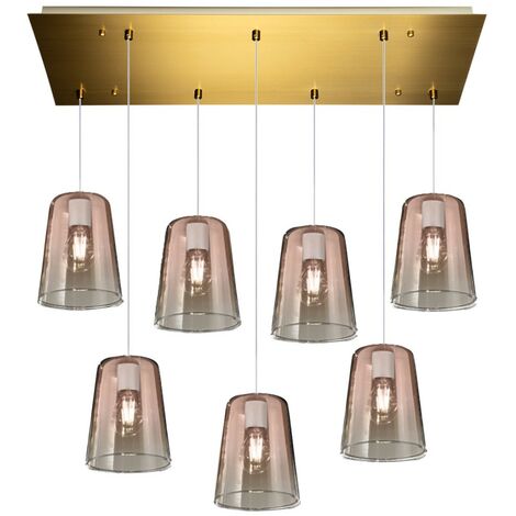 Lustre classique top light shaded 1164os s7 r ra e27 plafonnier led en verre coloré