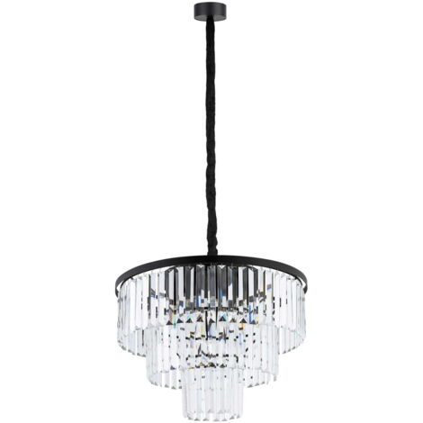 Lustre Cristal Nowodvorski CRISTAL 7616 noir 9xE14