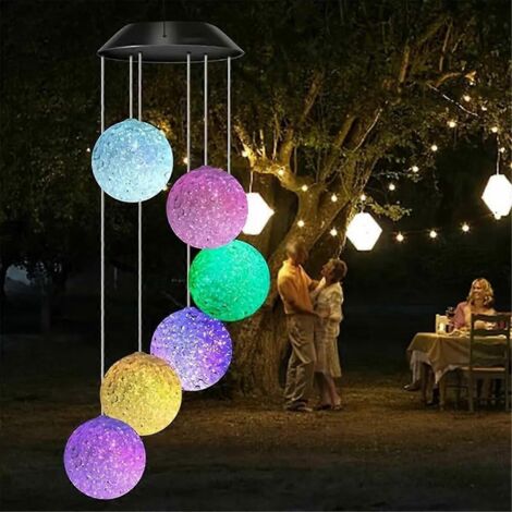 Lustre d'ambiance décoratif pour jardin extérieur à LED à dégradé coloré (comme illustré)