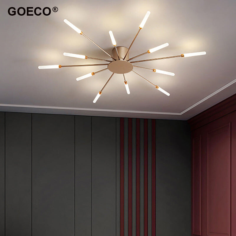 Goeco – Plafonnier LED moderne feu d'artifice – Éclairage intérieur chaleureux – Abat-jour acrylique haute transmission – Pour salon, chambre, cuisine