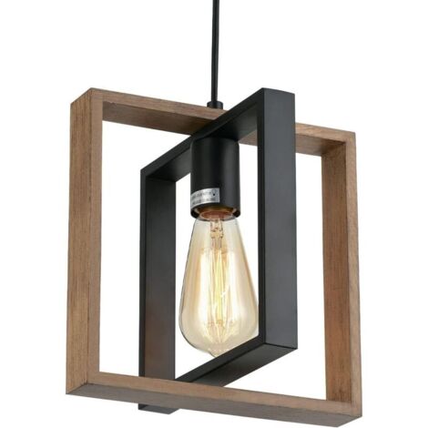 Lustre de salon rétro adapté à la chambre d'hôtel Lampe en bois massif à tête unique de style américain + aucune source de lumière
