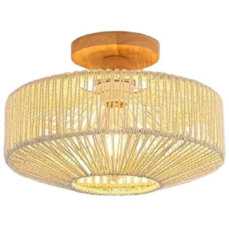 Lustre de style bohème, plafonnier LED pour salon, E26, convient pour l'éclairage de la salle à manger et du café (ampoule non incluse).