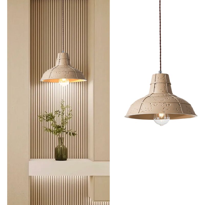 Luminaire Suspendu Japonais Créatif en Forme de Dôme Lustre Décoratif pour Intérieur D29cm x H18cm