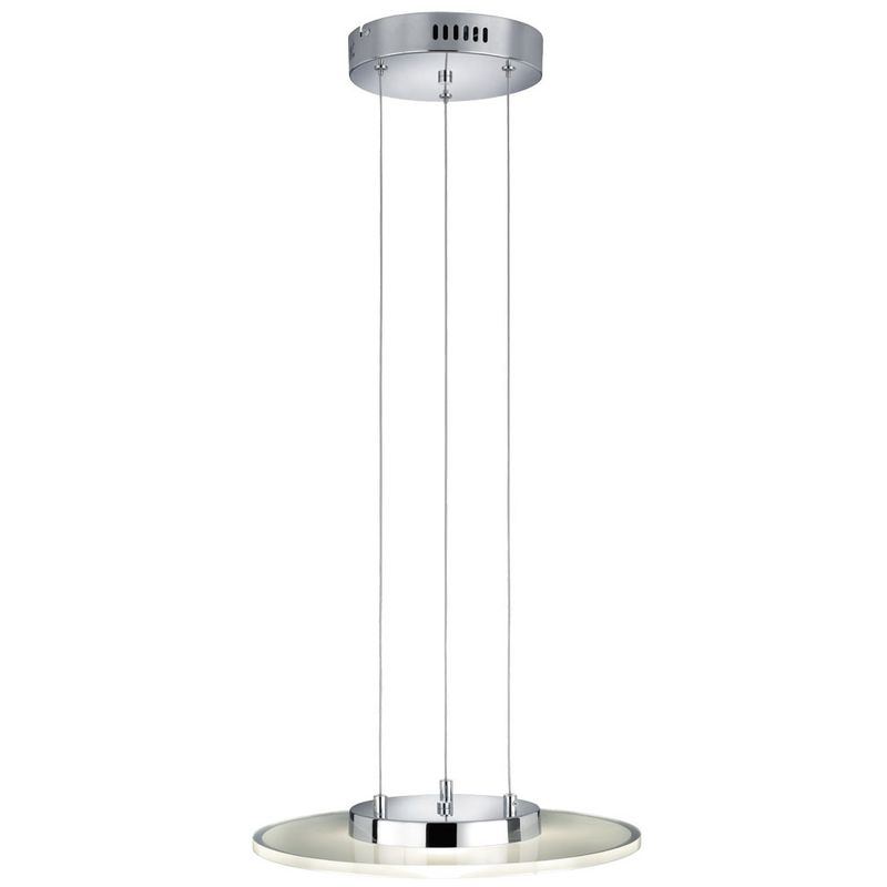 Lampe suspendue à LED 13,5 watts lampe à suspension chromée salon d'éclairage en verre 327710306 - Trio