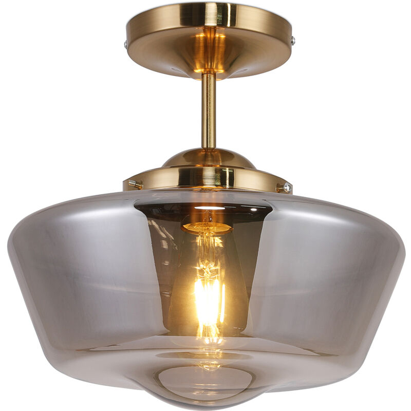 Privatefloor - Lampe de plafond - Suspension de style vintage - Suki Gris transparent Privatefloor - Lampe de plafond - Suspension de style vintage - Suki Gris transparent