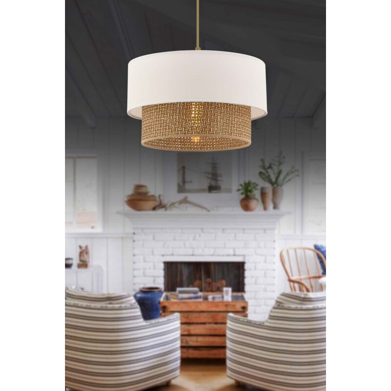 Lustre echo - beige blanc 88646523 88646523 88646523 88646523