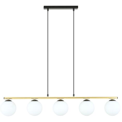 Lustre Emibig Allora 5, 5xE14, globes blancs, gradable