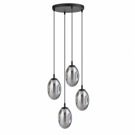 Lustre Emibig Astral 4xE14 abat-jour graphite noir