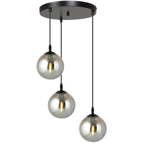 Lustre Emibig Cosmo 3 Premium 3xE14 métal noir graphite