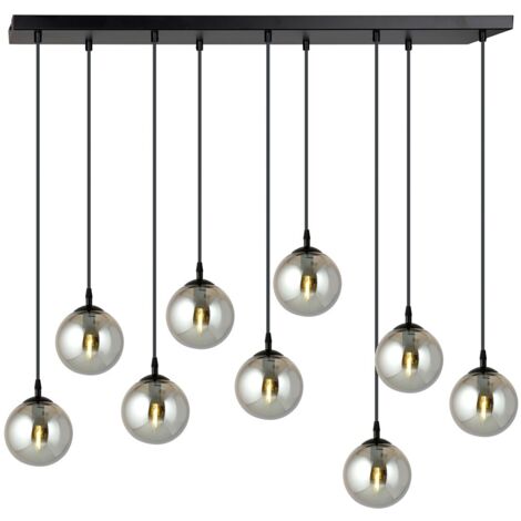 Lustre Emibig COSMO 9xE14 noir graphite réglable H120 cm