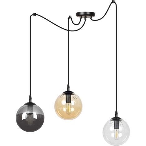Lustre Emibig GIGI 3xE14 noir multicolore dimmable