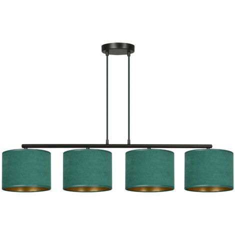 Lustre Emibig Hilde vert/noir doré 4xE27 dimmable IP20